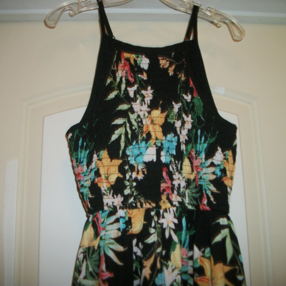 COLORS & FLOWERS SHEERED SEXY DRESS XHILARATION XS - Picture 4 of 6